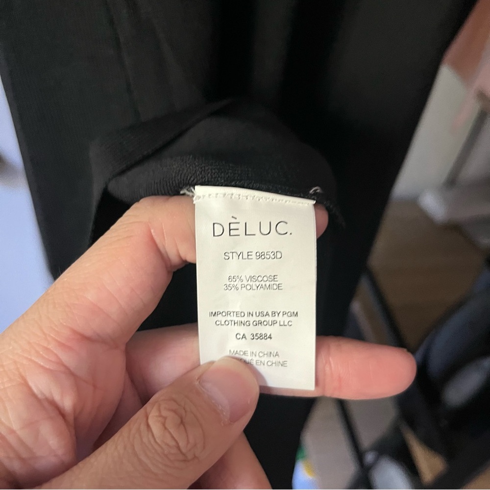DELUC black chunky knit square neck sleeveless midi dress - Picture 6 of 6
